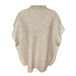 Universal Thread Sweater Poncho One Size Tan High Neck Soft Cozy Fall Neutral